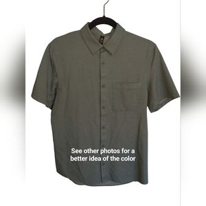 Lululemon Commission Short-sleeve Oxford Shirt•Medium•Tidewater Teal